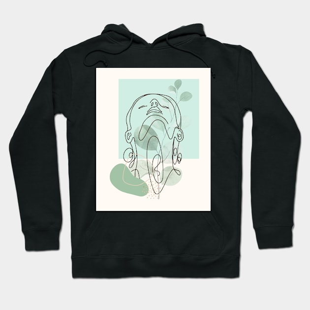 Breathe Man Line Art Hoodie by marknprints